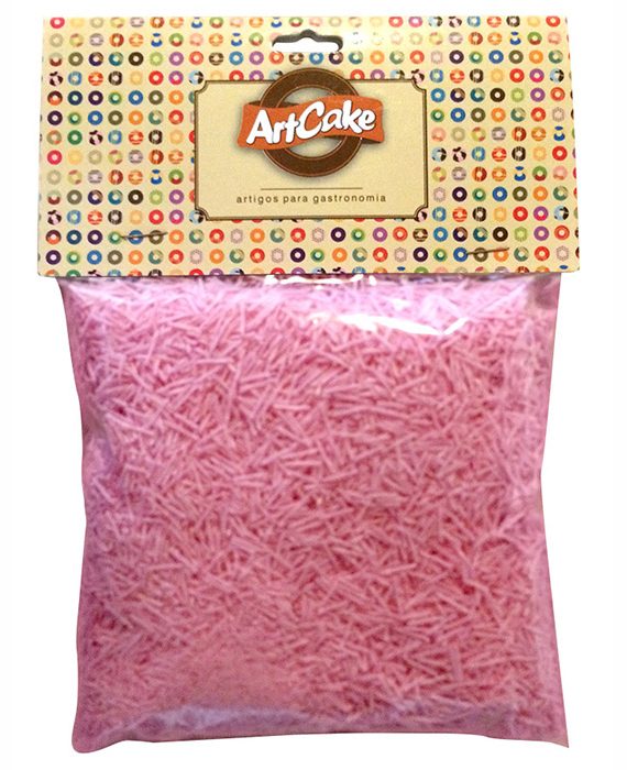Flocos de papel de arroz rosa bebe
